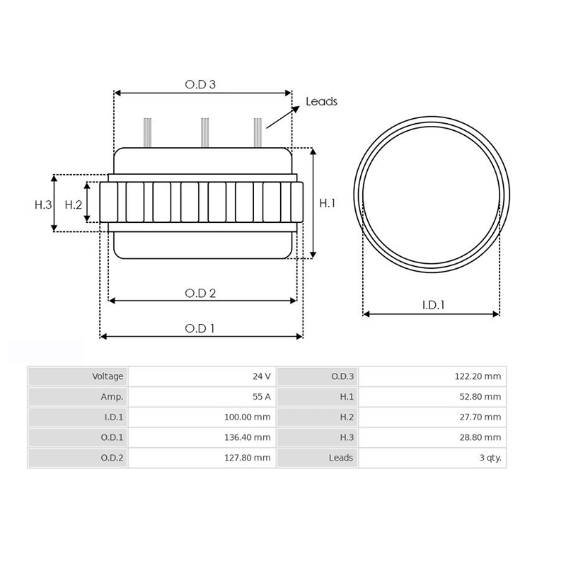 Auto Generator Stator for Component 101518 102589