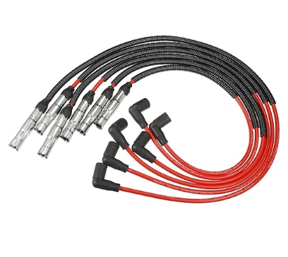 Moton Car Spark Plug Coil Wires Ignition Coil Harness Cable 7mm Fit for VW Golf Jetta Passat No.021998031A/021998031