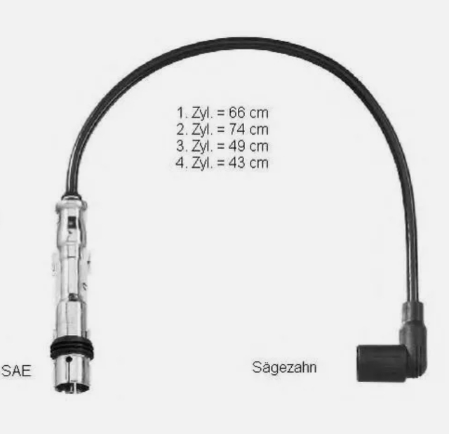 Beru ZEF1572 / 0300891572 Ignition Wire Set Replaces 032905409B